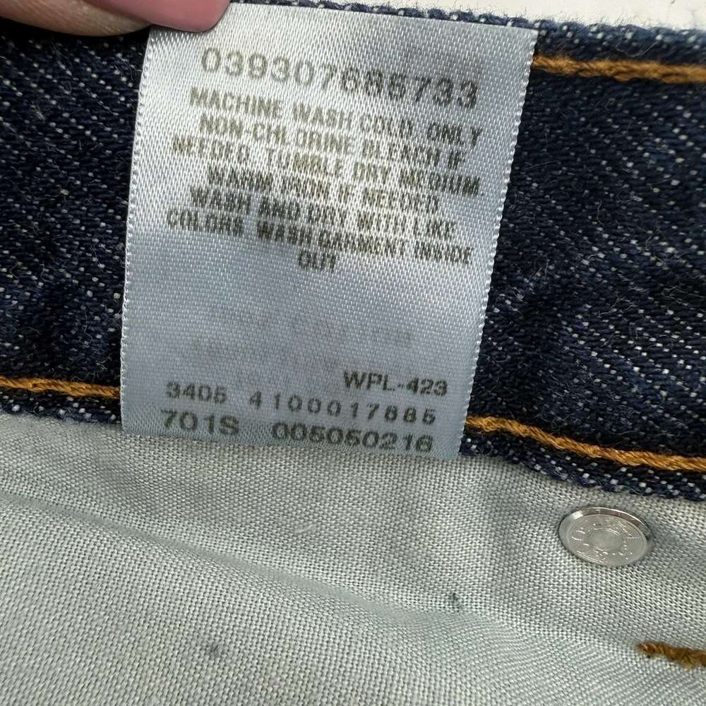Levi's 505 Regular Fit Jeans Men Tag 40x30 Real 40x29.5  Straight Leg Denim Dark